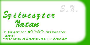 szilveszter natan business card